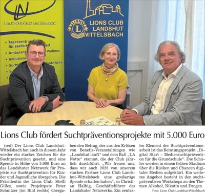 Bericht Landshuter Zeitung vom 06.10.2026 (Bild vergr&ouml;&szlig;ern)