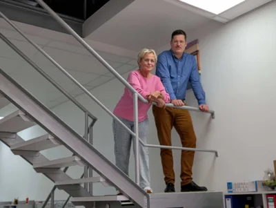 Doris Kühl und Michael Gans, Standortleiter der Lafim-Diakonie in Wittenberge (Bild vergr&ouml;&szlig;ern)