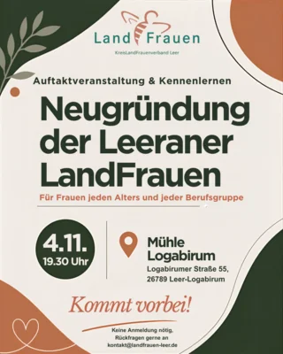 Gemeinsam mehr erleben: Wir gründen die Leeraner LandFrauen neu!