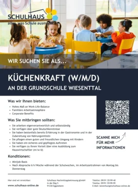 Schulhaus - Küchenkraft an der Grundschule Wiesenttal gesucht! (Bild vergr&ouml;&szlig;ern)