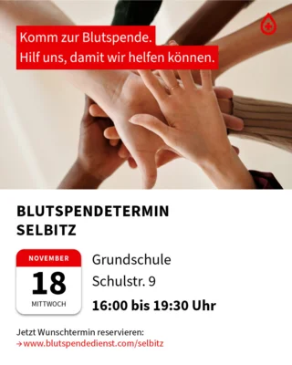 Foto zur Meldung: Blutspende in Selbitz am 18. November