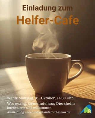 Meldung: Einladung zum Helfer-Cafe am 31.10.2026, 14.30 - 16.30 Uhr