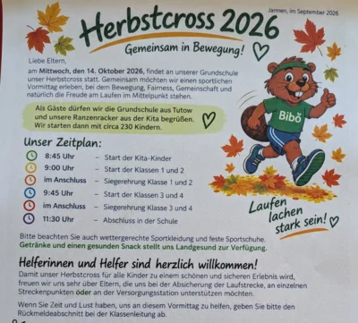 Die Eltern-Info zum diesjährigen Herbstcross