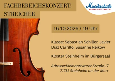 Fachbereichskonzert Streicher am 16.10.2026