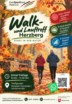 Vorschaubild zur Meldung: Walk- & Lauftreff Herzberg - Sport in der Natur – Bewegung, die dir gut tut