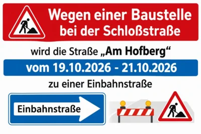 Die Straße Am Hofberg wird zur Einbahnstraße