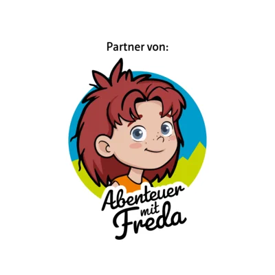 Logo von Abenteuer mit Freda, ein Stempelspiel im Naturpark Zittauer Gebirge