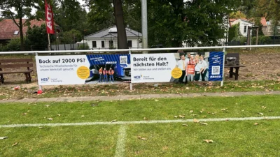 NEB Bande am neuen Barrieresystem