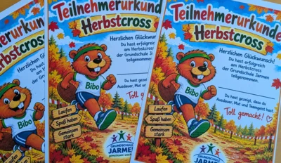 Für alle, die am Herbstcross teilgenommen haben, gab's als Belohnung eine Urkunde.