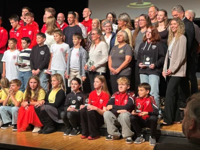 Judoka des TSV LAupheim 1862 e.V. auf der Sportlerehrung 2026 (vorne, rechts)