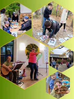 Bunter Herbsttag in der Grundschulstufe