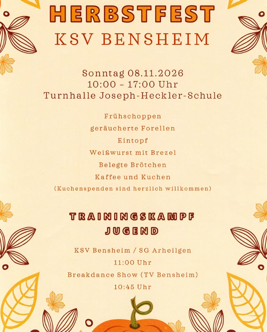 Einladung zu unserem Herbstfest 2026