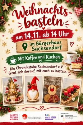 Weihnachtsbasteln im Bürgerhaus Sachsendorf (Bild vergr&ouml;&szlig;ern)
