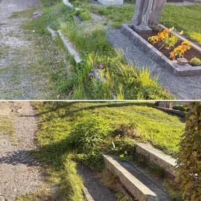 Neue schöne Gestaltung des Friedhofs Fichtelberg