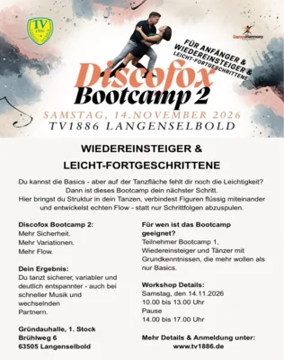 Discofox Bootcamp 2 für Wiedereinsteiger & leicht Fortgeschrittene (Bild vergr&ouml;&szlig;ern)