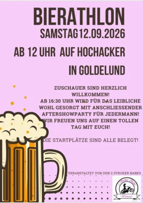 Foto: Einladung Foto zur Meldung: Bierathlon am 12.09.2026 in Goldelund