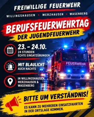 24 Stunden im Einsatz: Jugendfeuerwehren proben den Ernstfall in Merzhausen, Willingshausen und Wasenberg