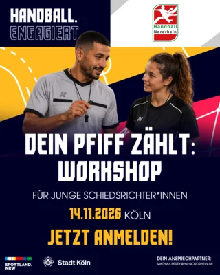 DEIN PFIFF ZÄHLT: Junge Schiedsrichter stärken, die Zukunft des Handballs gestalten (Bild vergr&ouml;&szlig;ern)