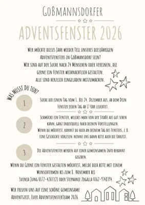 Goßmannsdorfer Adventsfenster