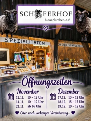 Meldung: Öffnungszeiten für 2026