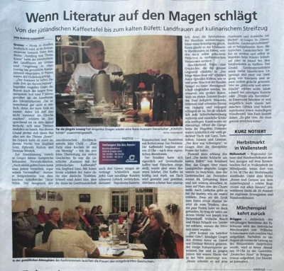 Zeitungsbericht über den Literaturkreis