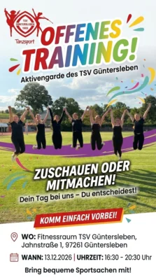 Türen auf, Musik ab - Offenes Training der Aktivengarde