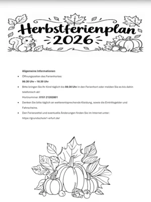 Herbstferienprogramm des Horts (Bild vergr&ouml;&szlig;ern)