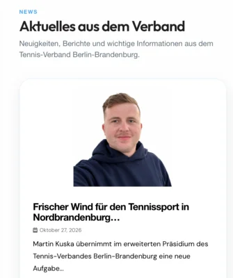 Frischer Wind für den Tennissport in Nordbrandenburg