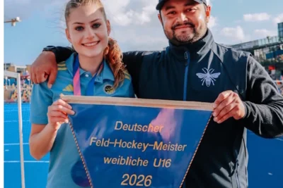 Calisa Schoeley und Patrick Hoppe von den Zehlendorfer Wespen, Foto Lana Schrader