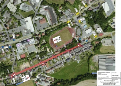 Hornschuchstraße zwischen Schulstraße und Fichtelgebirgsstadion voll gesperrt