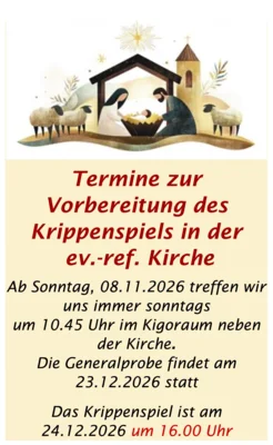 Plakat Einladung zum Krippenspiel (Bild vergr&ouml;&szlig;ern)