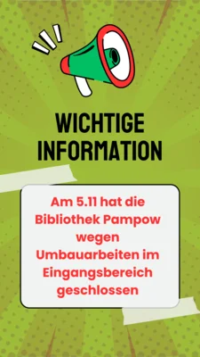 Bibliothek Pampow am 5.11.2026 geschlossen (Bild vergr&ouml;&szlig;ern)