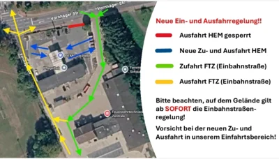 Neue Straßenführung FTZ