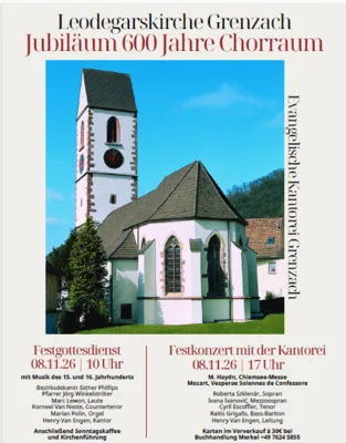 Plakat "600 Jahre Chorraum Leodegarskirche Grenzach"
