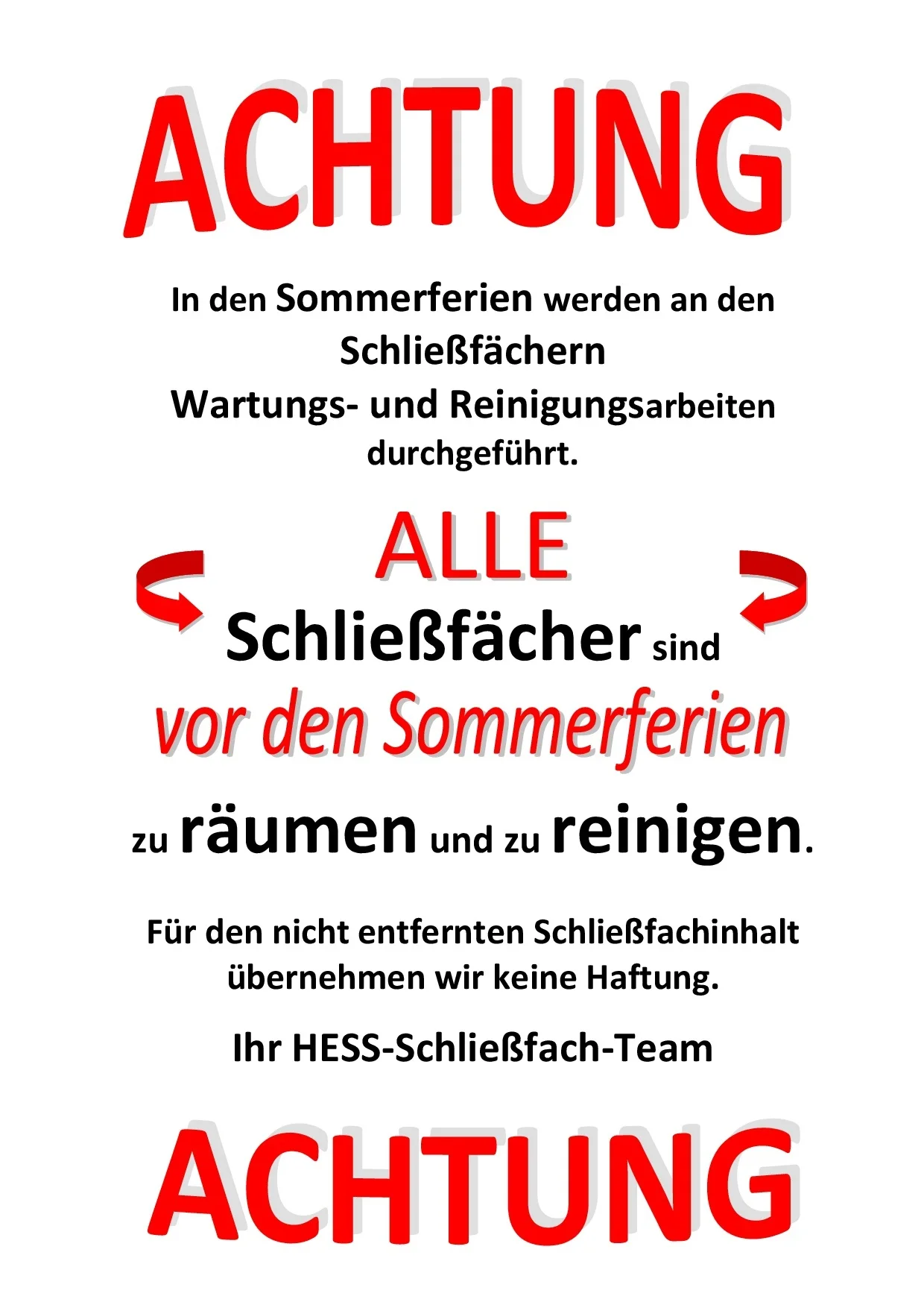 Reinigungsarbeiten
