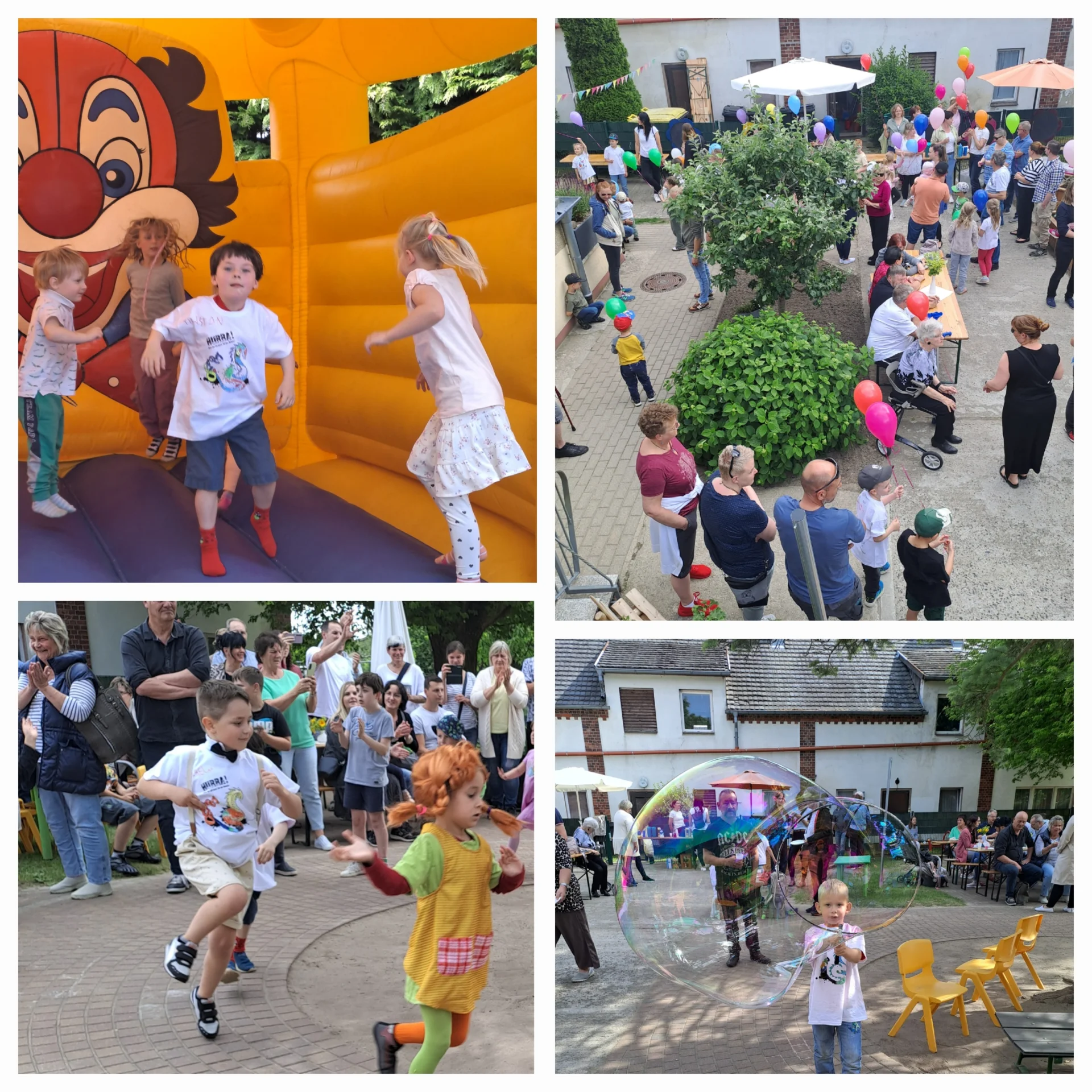 Spiel und spaß während des Sommerfestes