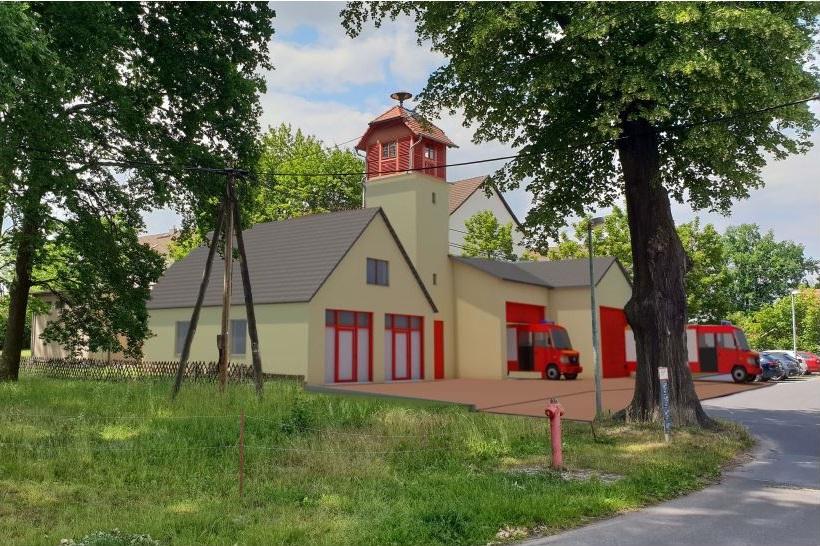 Sanierung und Erweiterung des Feuerwehrgebäudes in Boblitz; Foto: Stadt Lübbenau/Spreewald