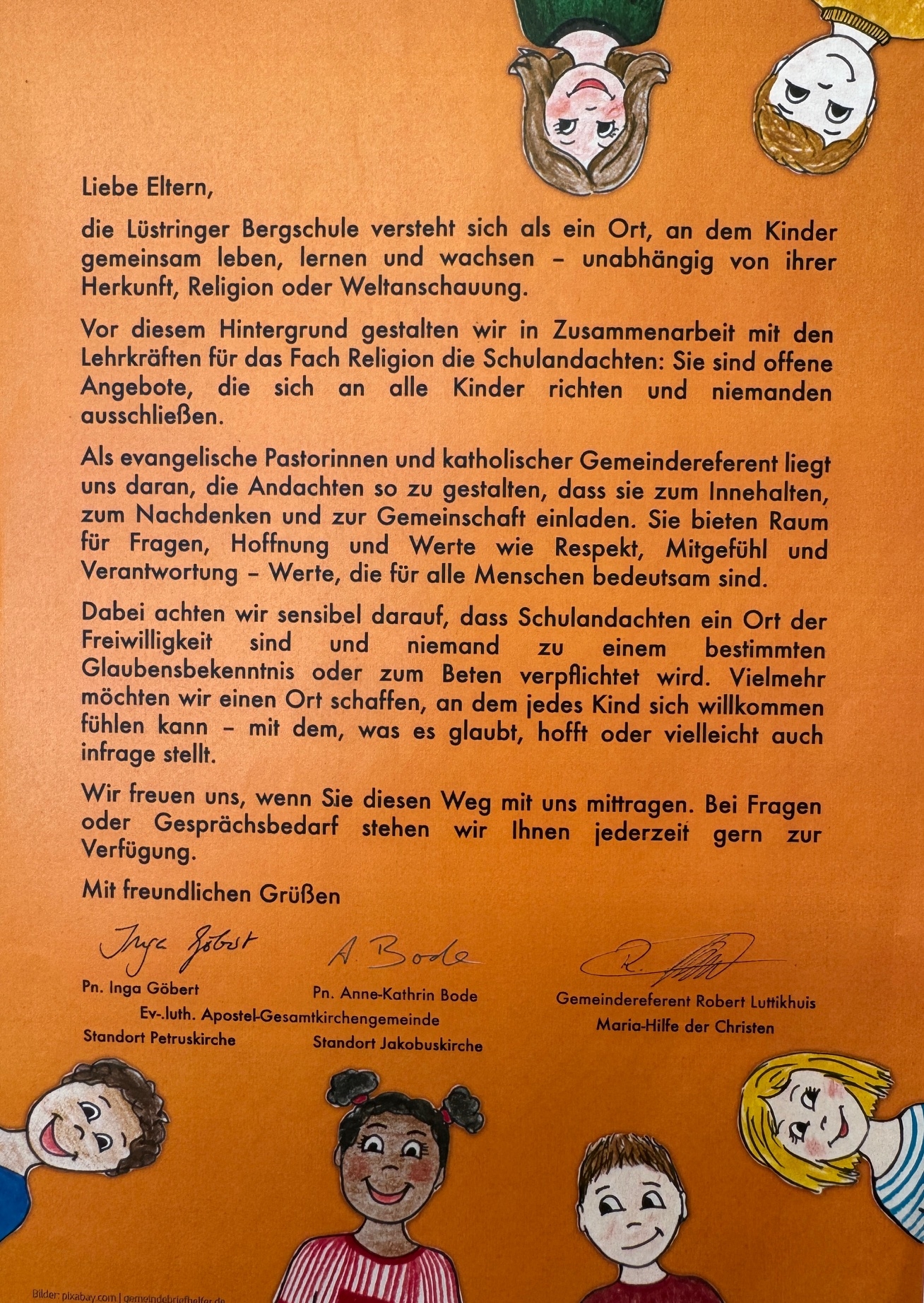 Lüstringer Bergschule und unsere Kirchen - Zusammenarbeit!