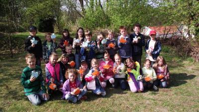 Foto zur Meldung: Eiersuche in der Grundschule "Teupitz am See"