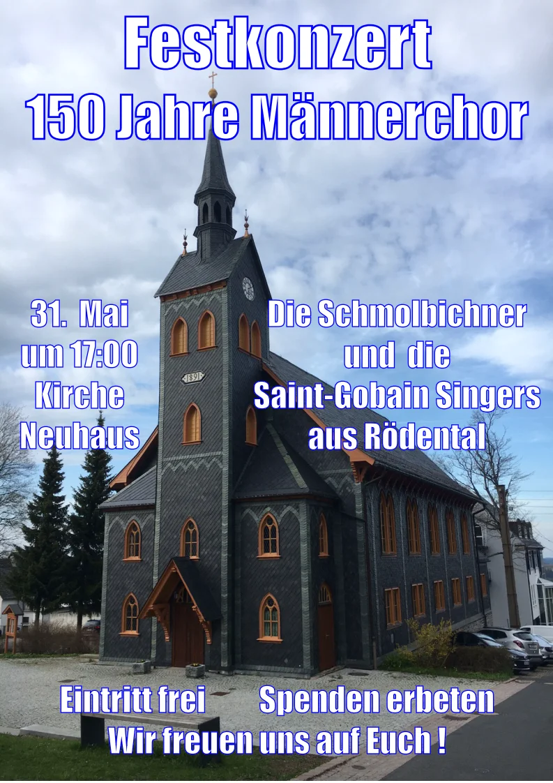 Festkonzert 150 Jahre Männerchor 31.05.2026