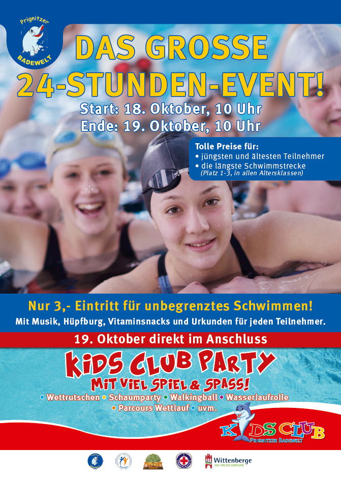 24 Stunden Schwimmen Prignitzer Badewelt