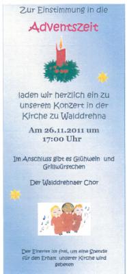 Adventssingen am Samstag in Walddrehna (Bild vergrößern)