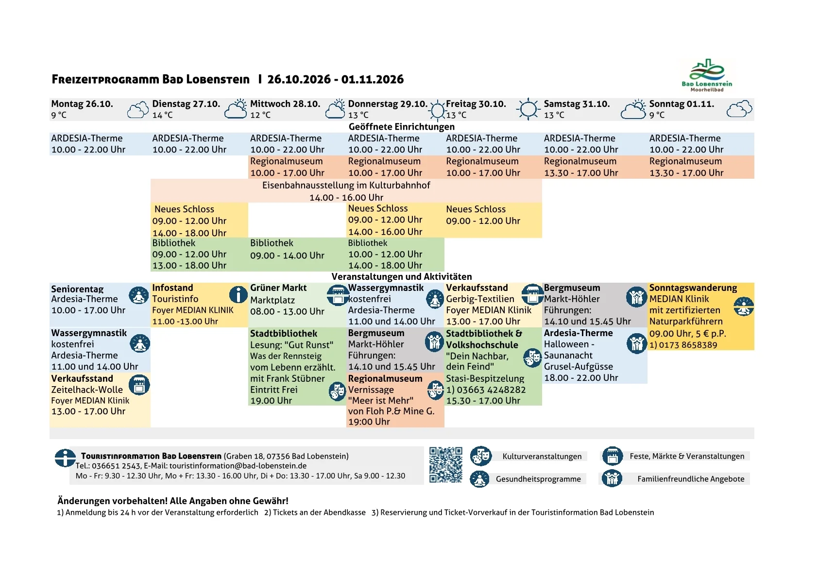 KW 44 Freizeitprogramm