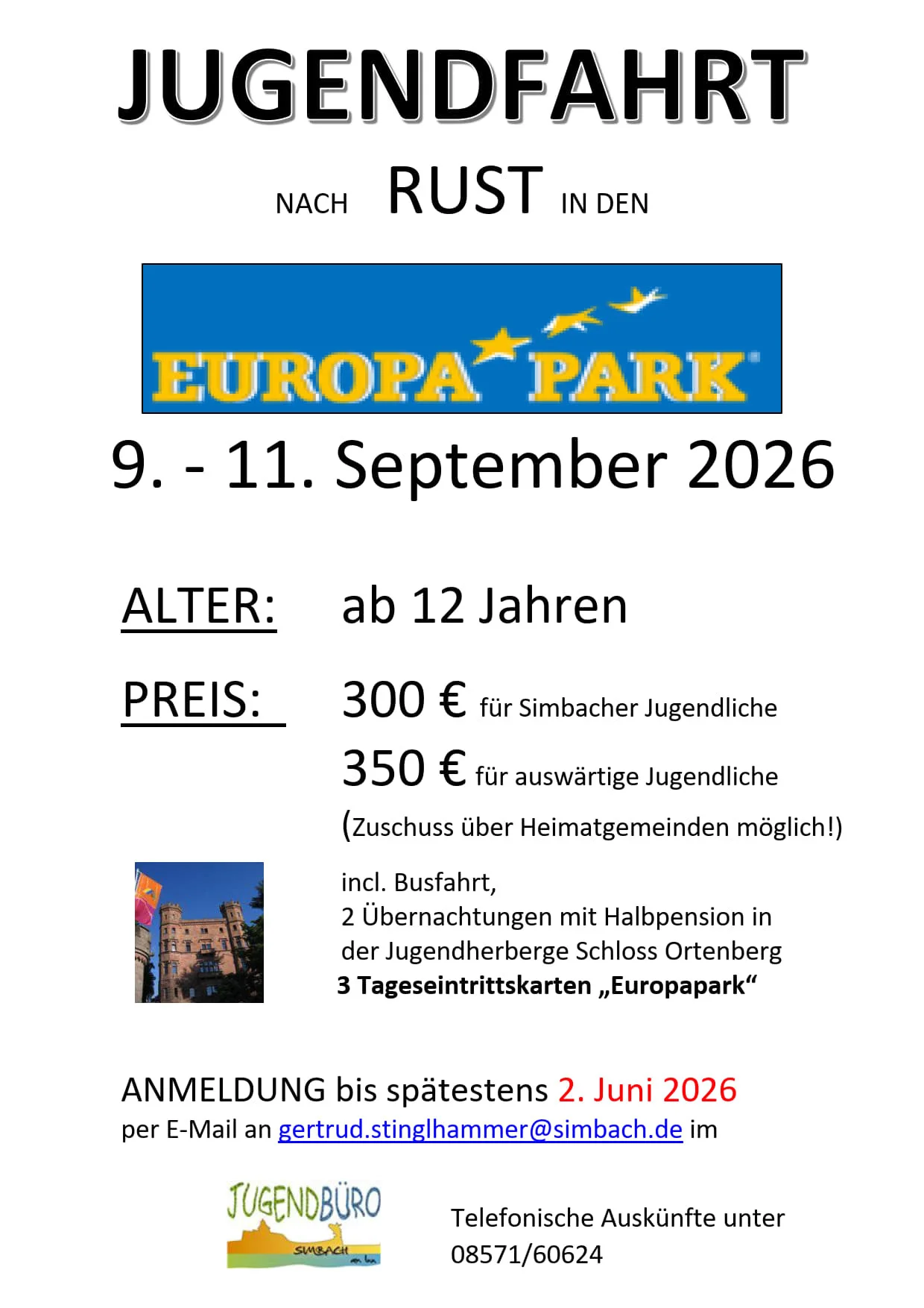 Plakat Jugendfahrt