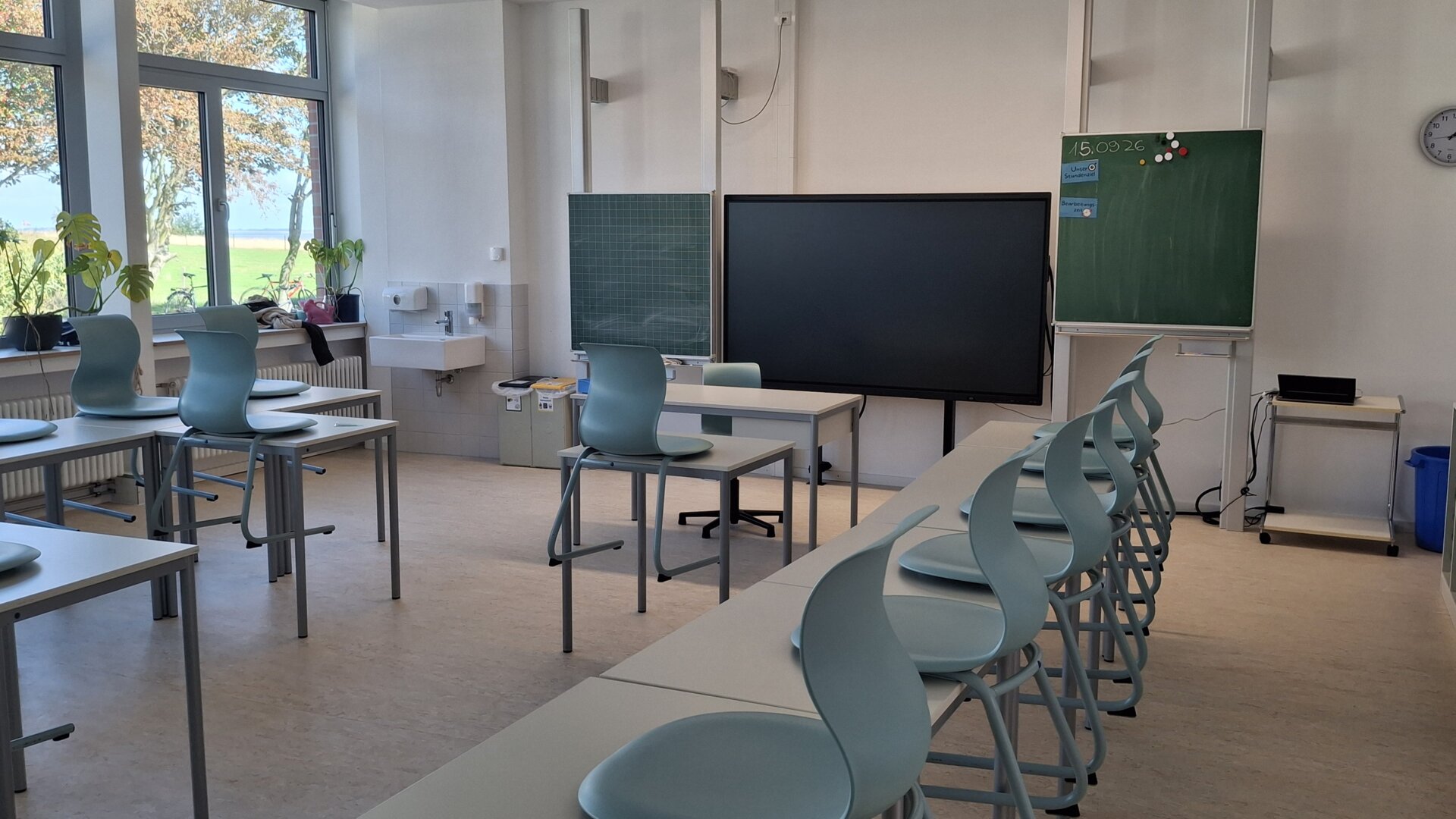 Hell, sauber, funktionell: Die frisch sanierten Unterrichtsräume der Öömrang Skuul (Foto: AmtFA Andreas Hansen)