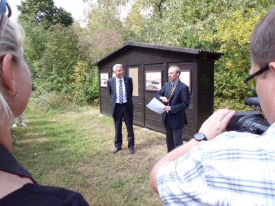 Erste Station der "Literarischen Reise" des französischen Schriftstellers Laurent Guillet (Bild vergr&ouml;&szlig;ern)