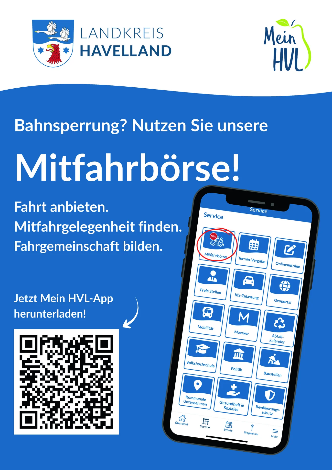 Plakat Mitfahrbörse