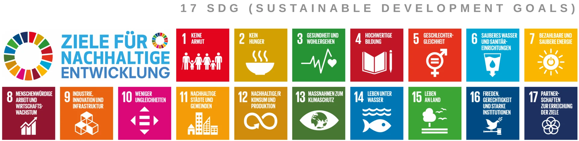 Übersicht der 17 SDG