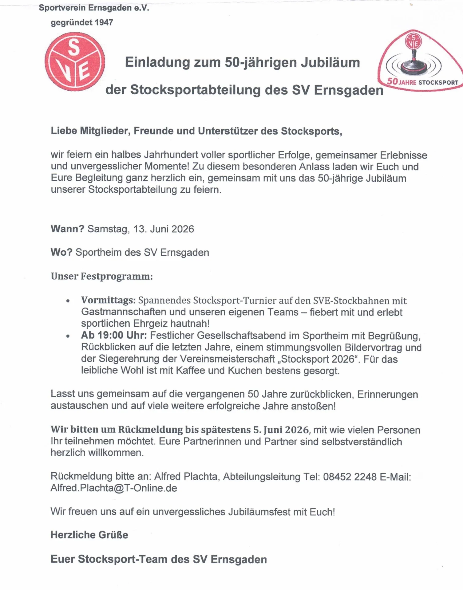 50 Jahre SVE - Stocksport