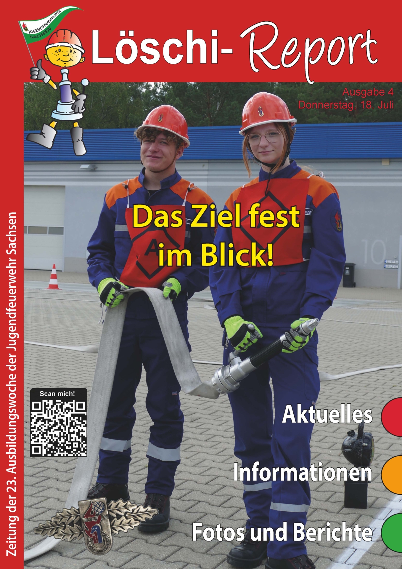 Titelseite Löschi- Report für Donnerstag, den 18.07.2024